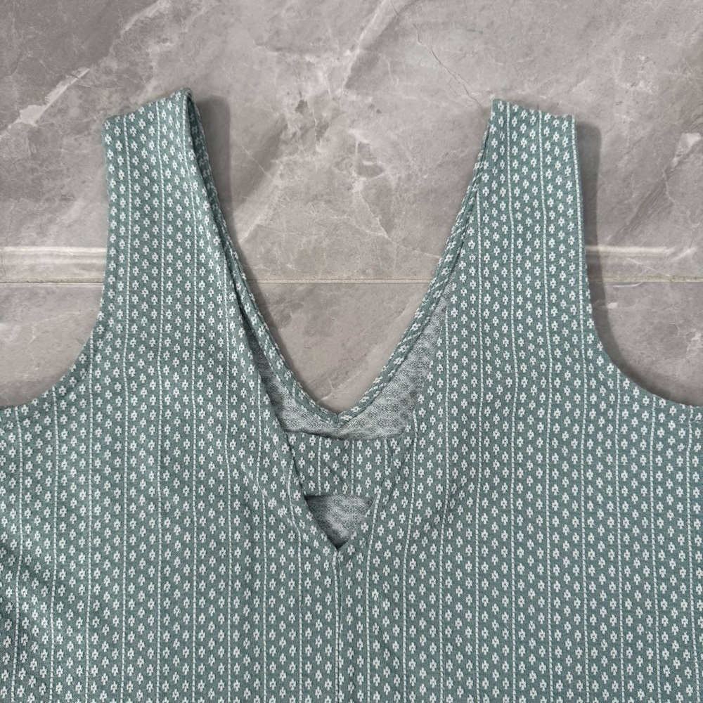 Women’s Madewell Jacquard Peekaboo Back Crop V-Neck Tank Top Size Small - Picture 9 of 16